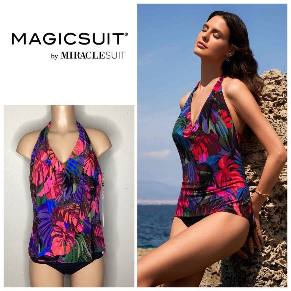New.Magicsuit palm leaf underwire tankini. Size 12. Retails $126